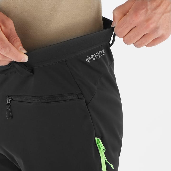 Salomon Men's MTN GORE-TEX Softshell Pant Deep Black/Green Gecko Salomon
