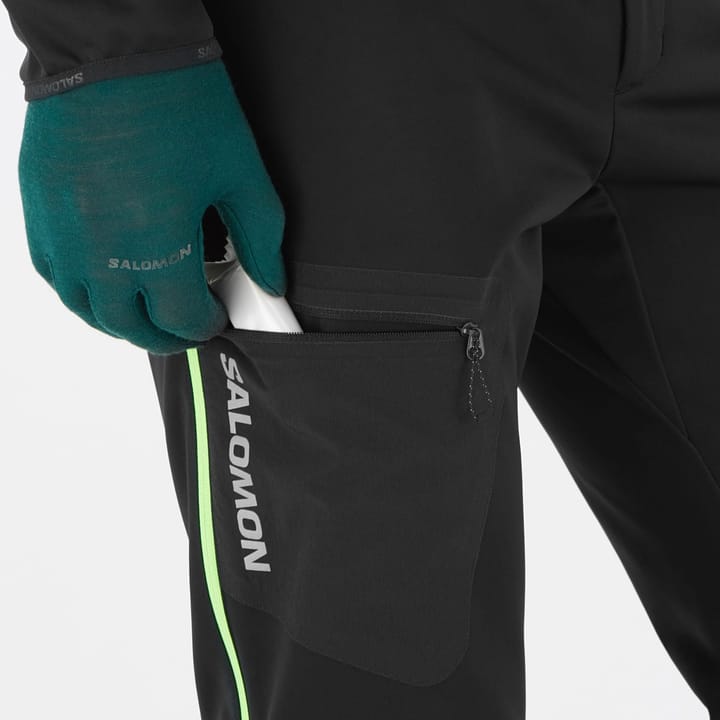 Salomon Men's MTN GORE-TEX Softshell Pant Deep Black/Green Gecko Salomon
