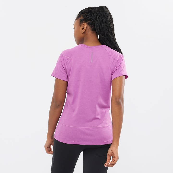 Salomon Women's Cross Run SS Tee Sparkling Grape/Heather Salomon Salomon Women's Cross Run SS Tee Sparkling Grape/Heather Salomon