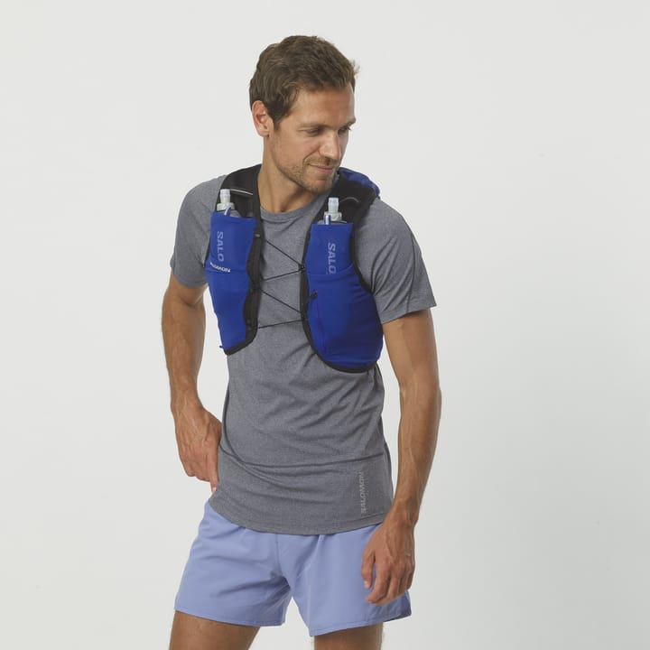 Salomon Active Skin 8 With Flasks Surf The Web/Black/ Salomon Salomon Active Skin 8 With Flasks Surf The Web/Black/ Salomon