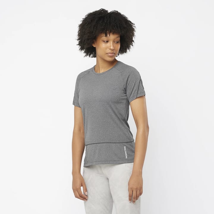 Salomon Cross Run SS Tee W Deep Black/Heather Salomon