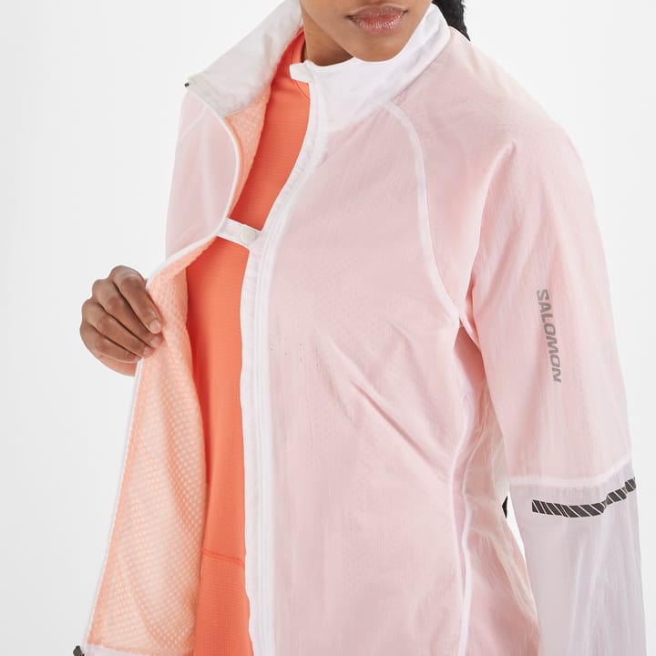 Salomon Women's Sense Flow Jacket White/Peach Amber Salomon Salomon Women's Sense Flow Jacket White/Peach Amber Salomon
