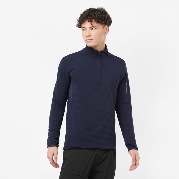 Salomon Men's Essential Lightwarm Half Zip Night Sky Salomon Salomon Men's Essential Lightwarm Half Zip Night Sky Salomon
