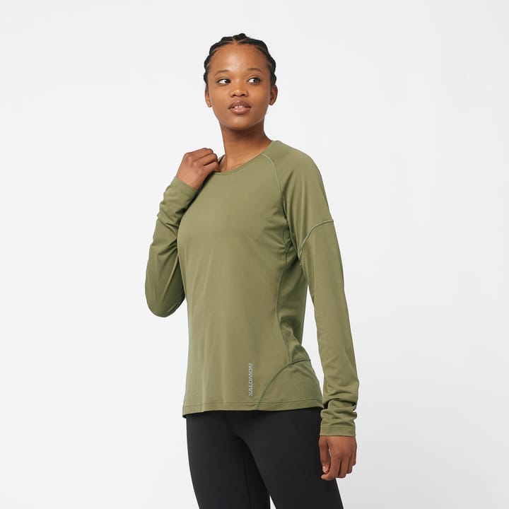 Salomon Women's Cross Run LS Tee Deep Lichen Green Salomon Salomon Women's Cross Run LS Tee Deep Lichen Green Salomon