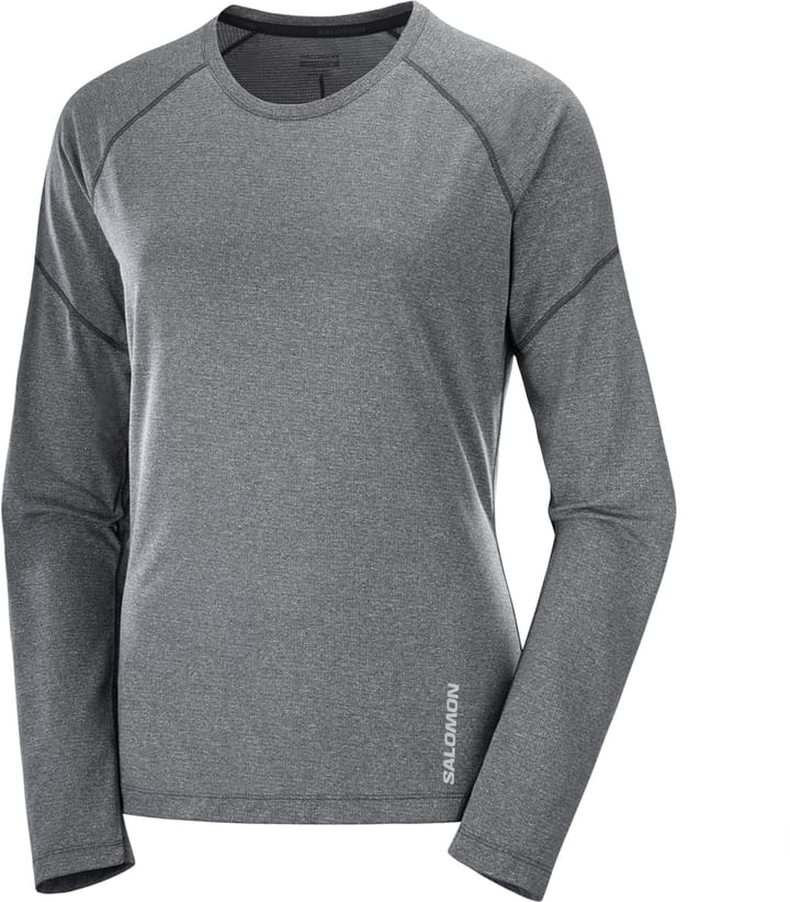 Salomon Cross Run LS Tee W Deep Black/Heather Salomon