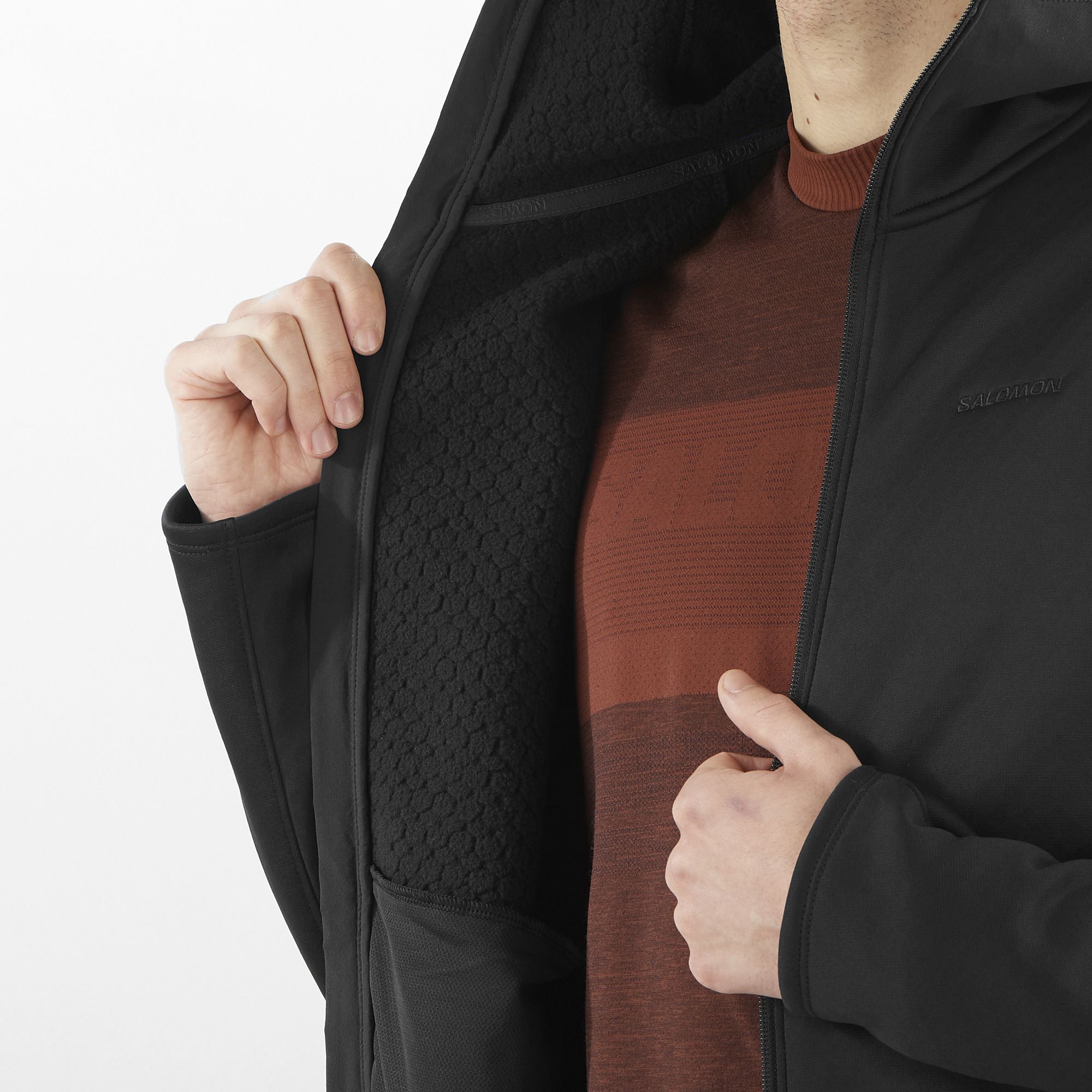 Salomon Men's Sntial Midfleece Deep Black | Buy Salomon Men's