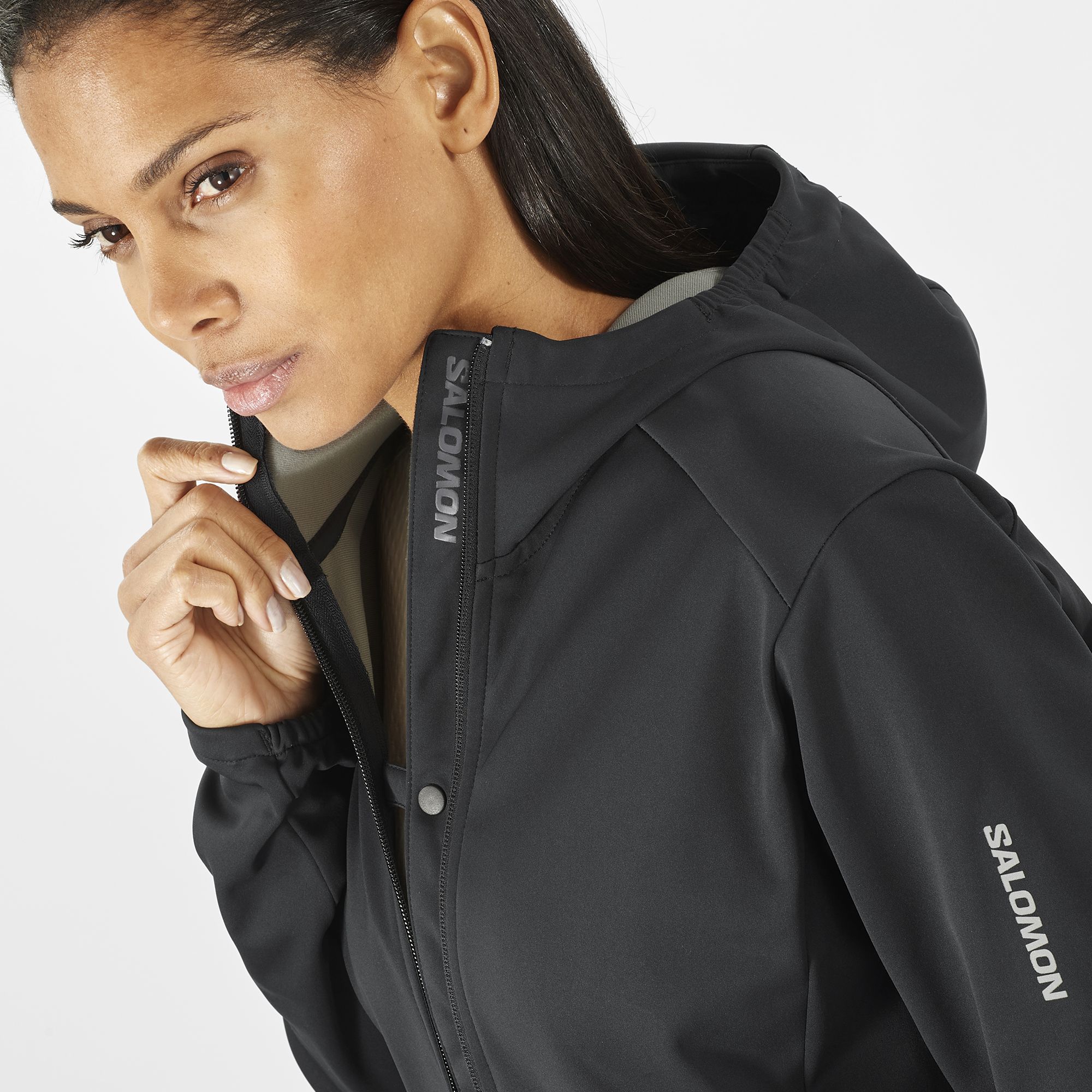 【SALOMON】Slate Gore-Tex Windstopper Jacket WOMEN Salomon Women's GORE-TEX Softshell Jacket Deep Black | Buy