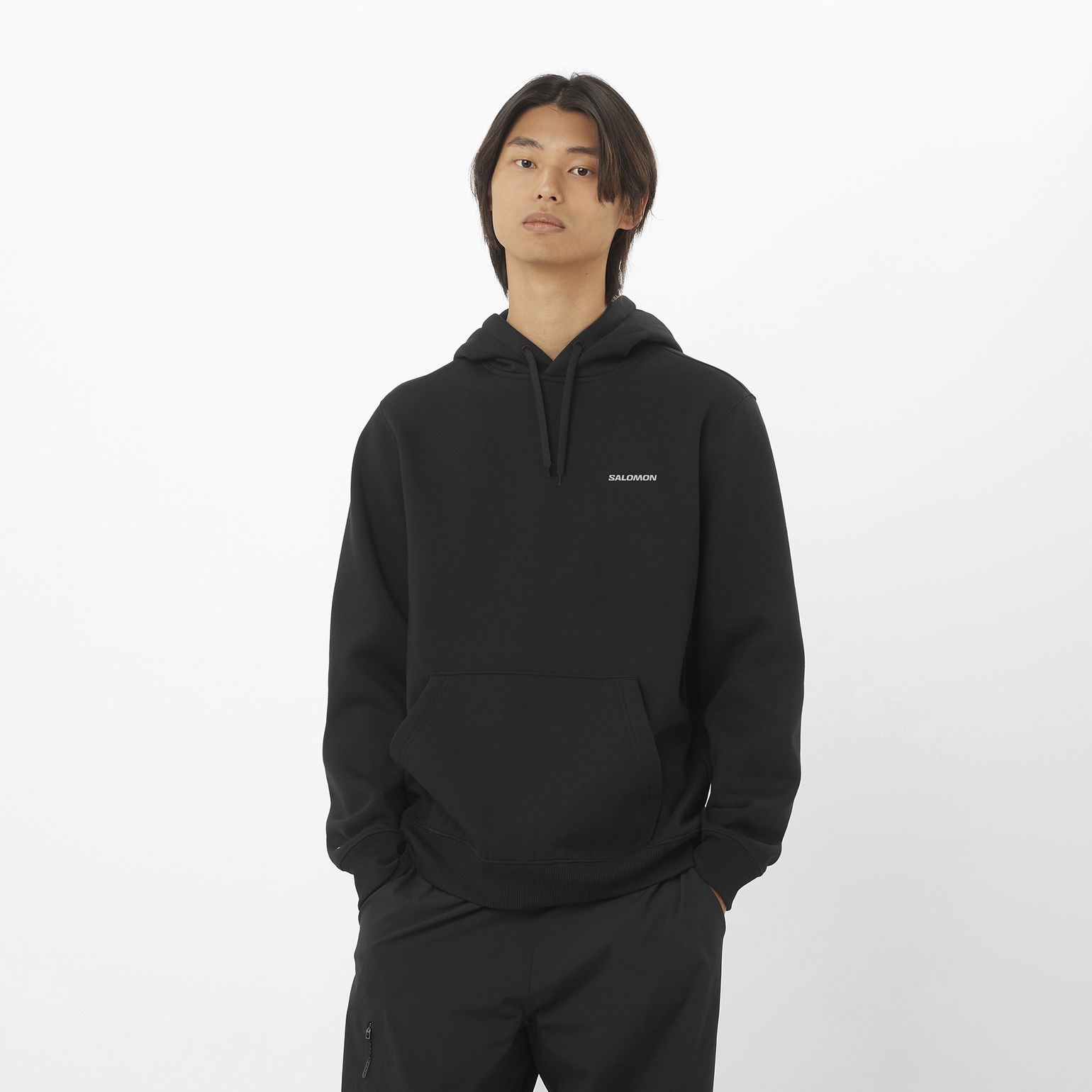 Salomon Men's Salomon Logo Hoodie Deep Black