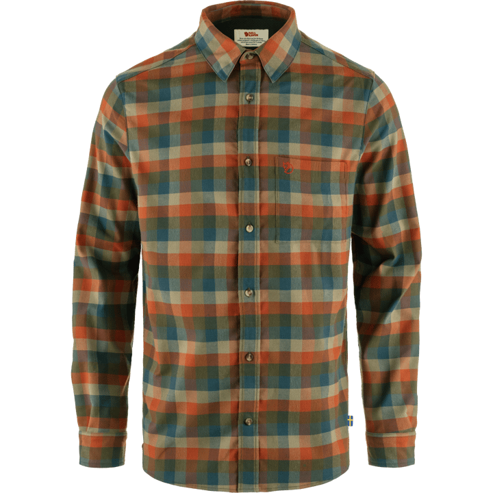 Fjällräven Men's Lappland Stretch Flannel Shirt Laurel Green-Autumn Leaf Fjällräven