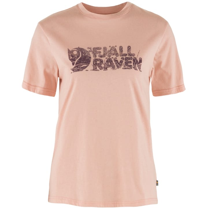 Fjällräven Women's Lush Logo T-Shirt Chalk Rose Fjällräven