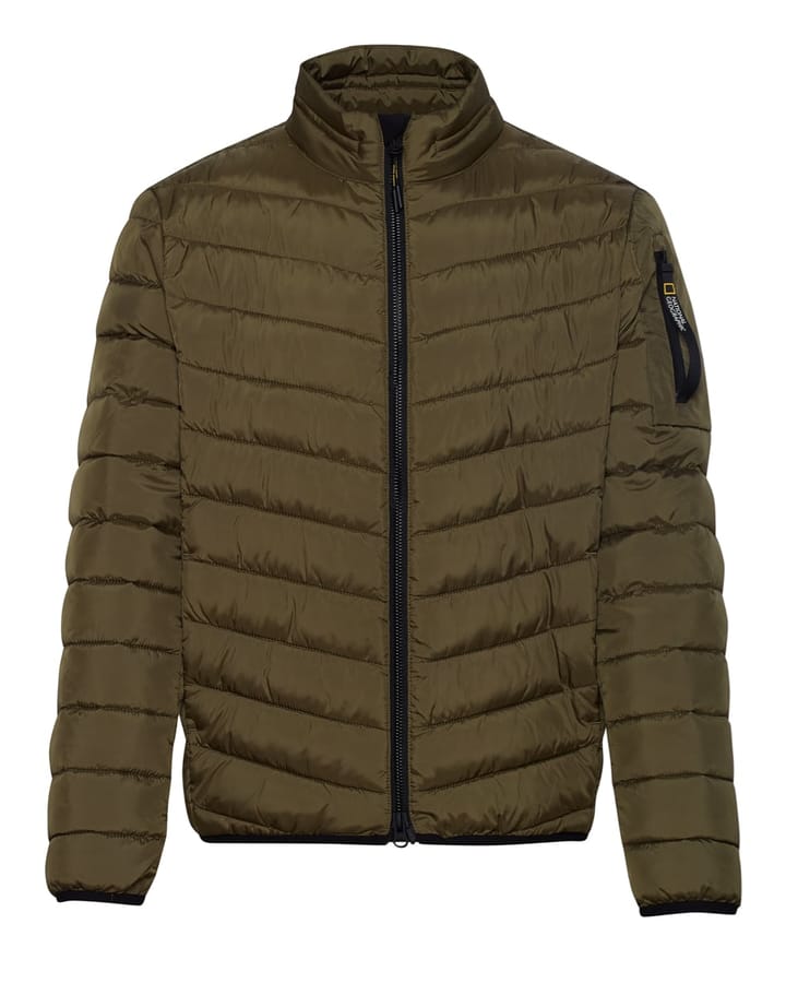 National Geographic No Goose Puffer Jacket Stand Up Collar Olive National Geographic