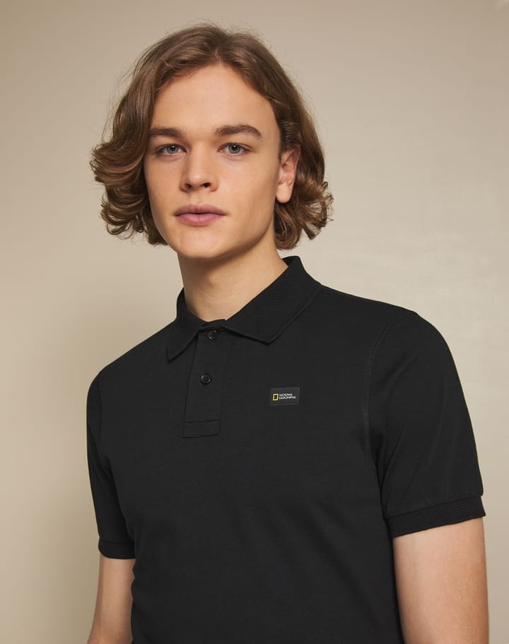 National Geographic Ozone Wash Polo Shirt Black National Geographic