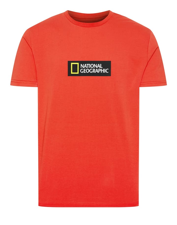 National Geographic Foundation Unisex Graphic Tee Garment Washed Poppyred National Geographic