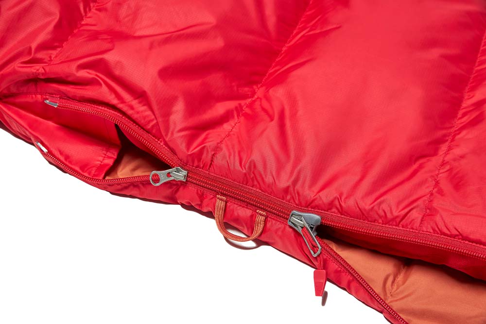Marmot Lost Coast 40 Long Red/Brown Dunsovsäckar LeftZip