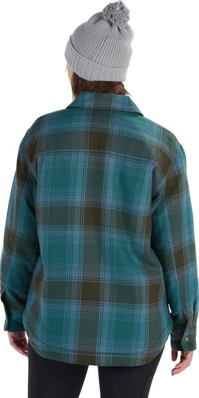 Marmot Women's Ridgefield Sherpa Flannel Shirt Jacket  Dark Jungle Marmot