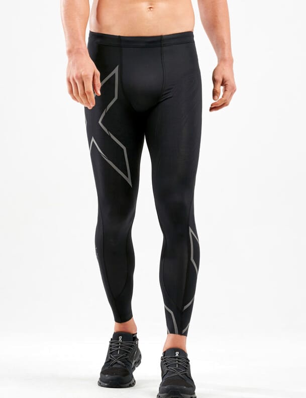 2XU Men's MCS Run Compression Tights Black/Black Reflective 2XU