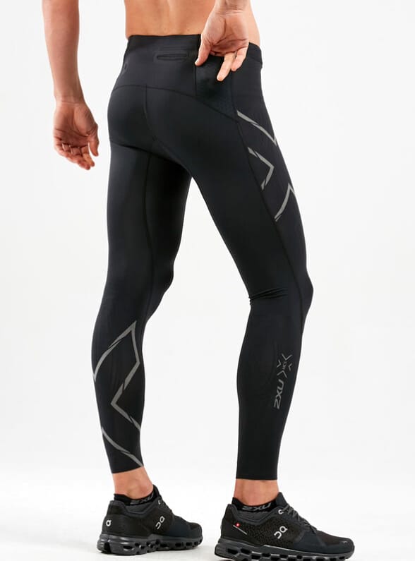 2XU Men's MCS Run Compression Tights Black/Black Reflective 2XU