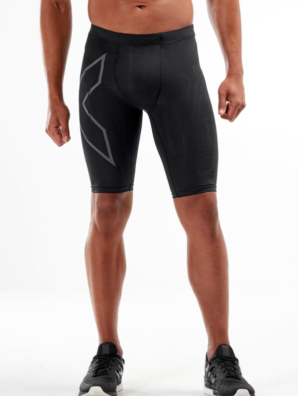 2XU Men's MCS Run Compression Shorts Black/Black Reflective