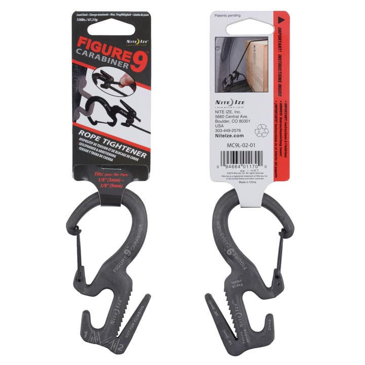 Nite Ize Figure 9® Carabiner Rope Tightener Black Large Nite Ize Nite Ize Figure 9® Carabiner Rope Tightener Black Large Nite Ize