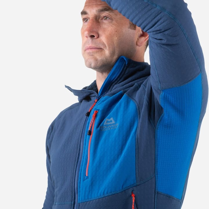 Mountain Equipment Shroud Hooded Jacket Cardinal Orange/Medieval Blue Mountain Equipment Mountain Equipment Shroud Hooded Jacket Cardinal Orange/Medieval Blue Mountain Equipment