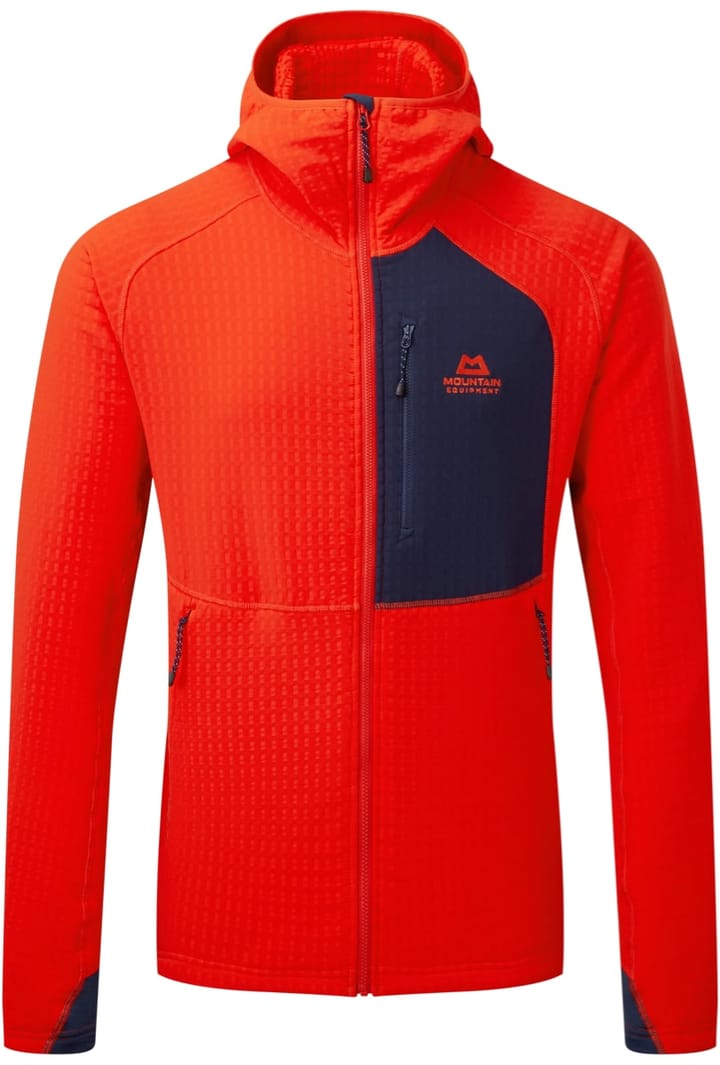 Mountain Equipment Shroud Hooded Jacket Cardinal Orange/Medieval Blue Mountain Equipment