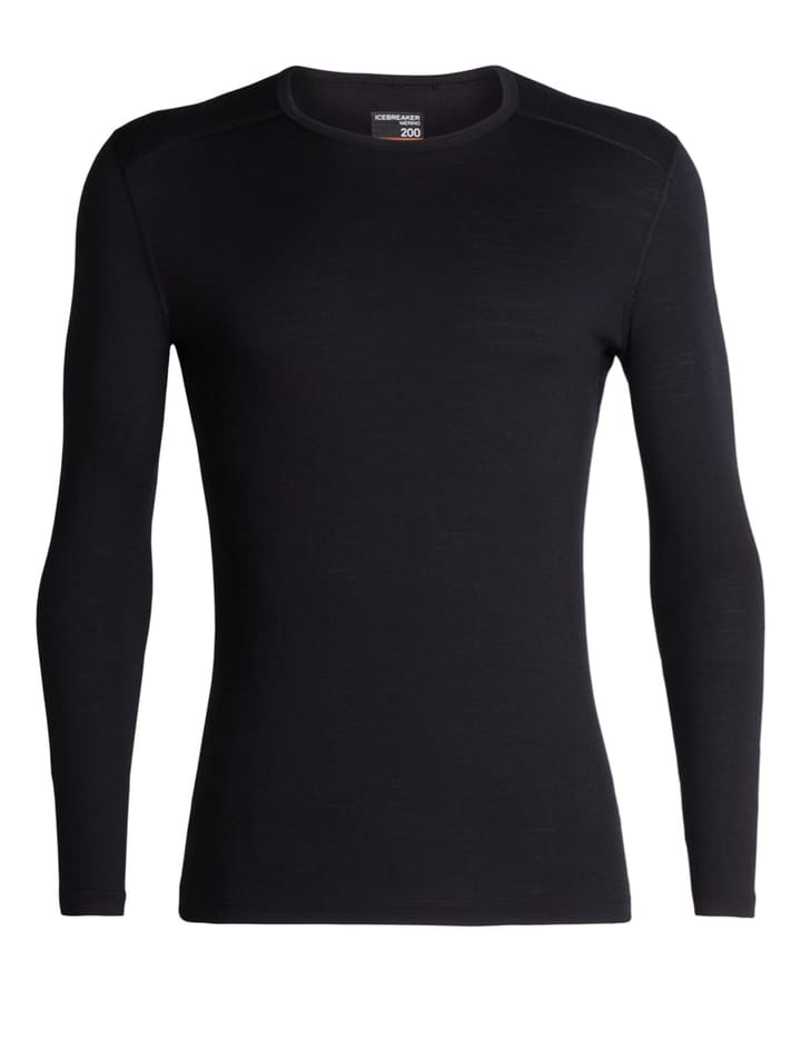 Icebreaker Mens 200 Oasis LS Crewe Black Icebreaker