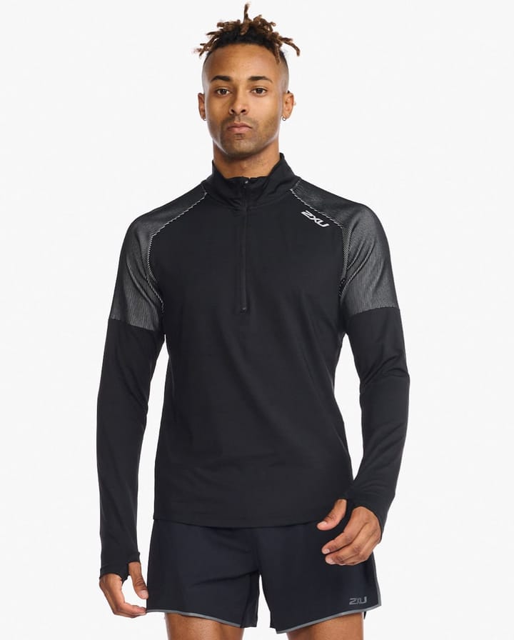 2XU Men's Light Speed 1/2 Zip Black/Silver Reflective 2XU 2XU Men's Light Speed 1/2 Zip Black/Silver Reflective 2XU