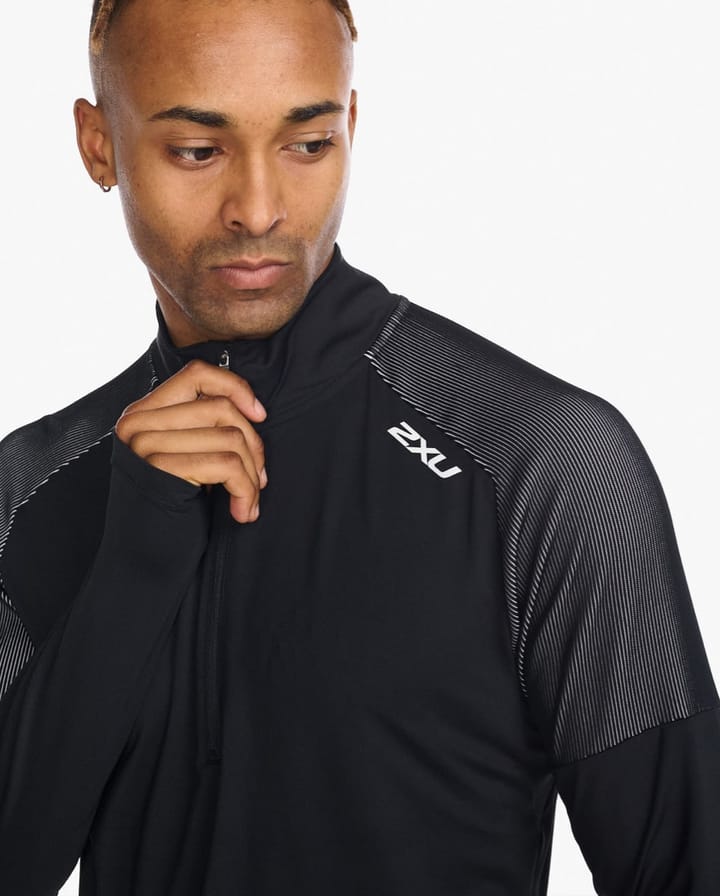 2XU Men's Light Speed 1/2 Zip Black/Silver Reflective 2XU 2XU Men's Light Speed 1/2 Zip Black/Silver Reflective 2XU