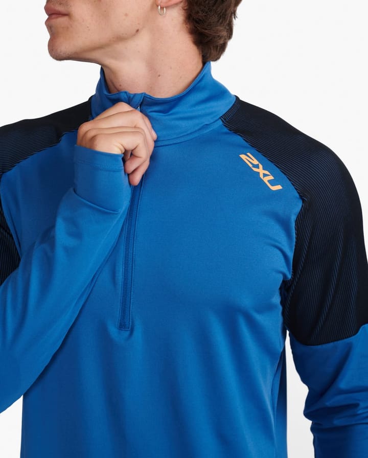 2XU Men's Light Speed 1/2 Zip Starling/Turmeric Reflective 2XU 2XU Men's Light Speed 1/2 Zip Starling/Turmeric Reflective 2XU