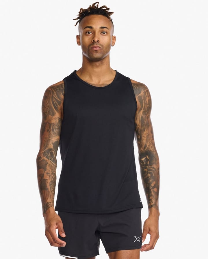 2XU Men's Aero Tank BLACK/SILVER REFLECTIVE 2XU