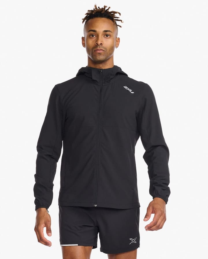 2XU Men's Aero Jacket Black/Silver Reflective 2XU 2XU Men's Aero Jacket Black/Silver Reflective 2XU