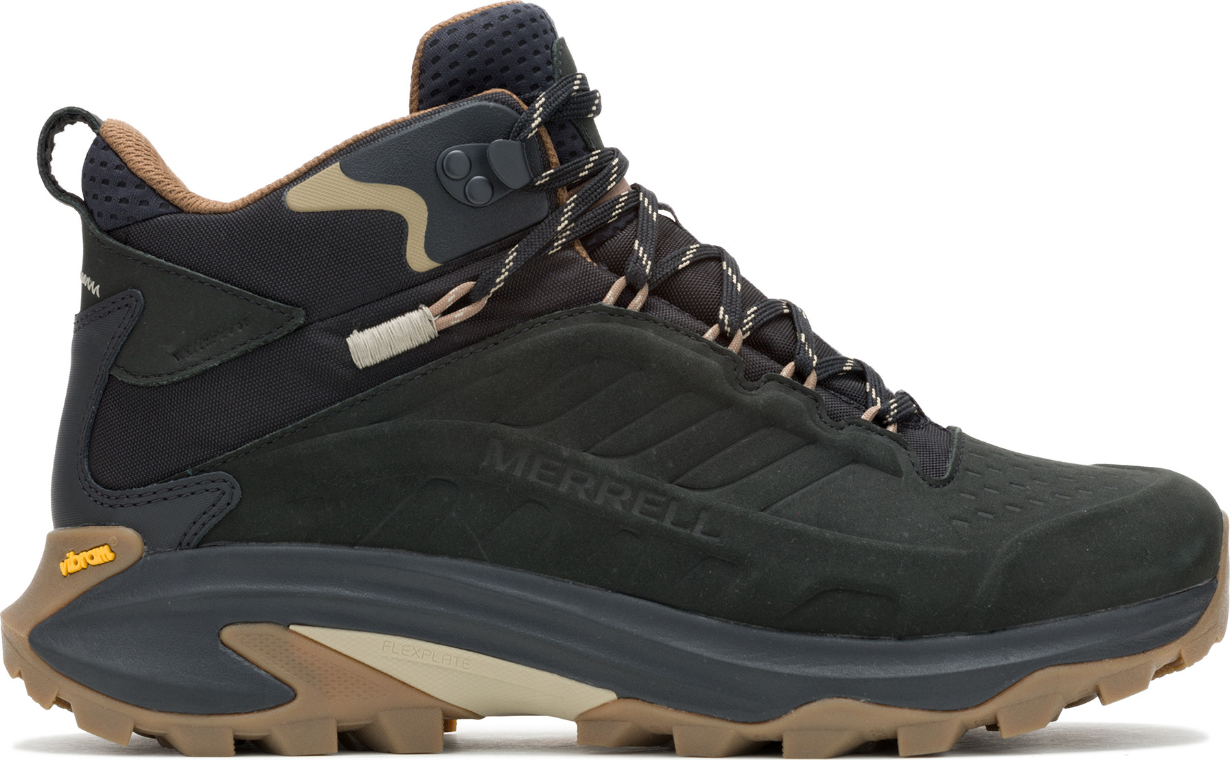 Merrell Men's Moab Speed 2 Leather Mid Waterproof Black Retkeilykengät 43