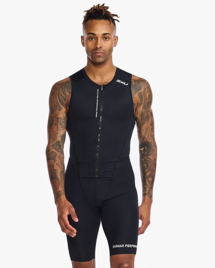 2XU M's Aero Front Zip Trisuit Black/White 2XU
