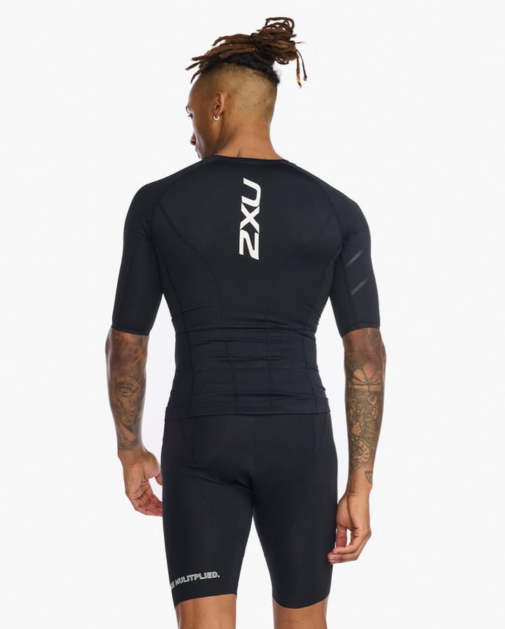 2XU M's Aero Tri Sleeved Top Black/White 2XU 2XU M's Aero Tri Sleeved Top Black/White 2XU
