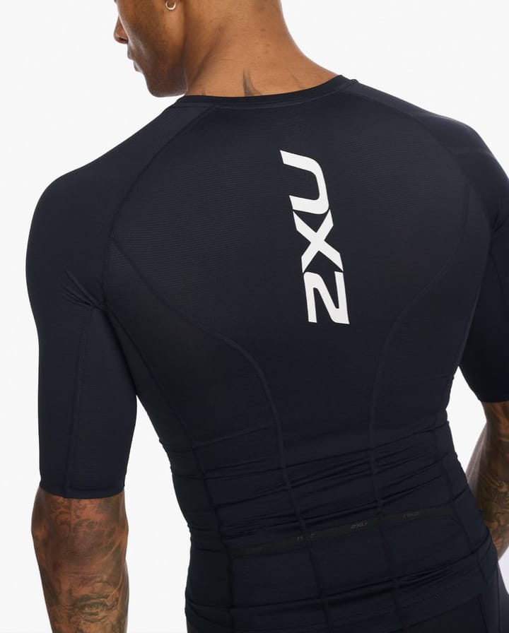 2XU M's Aero Tri Sleeved Top Black/White 2XU 2XU M's Aero Tri Sleeved Top Black/White 2XU