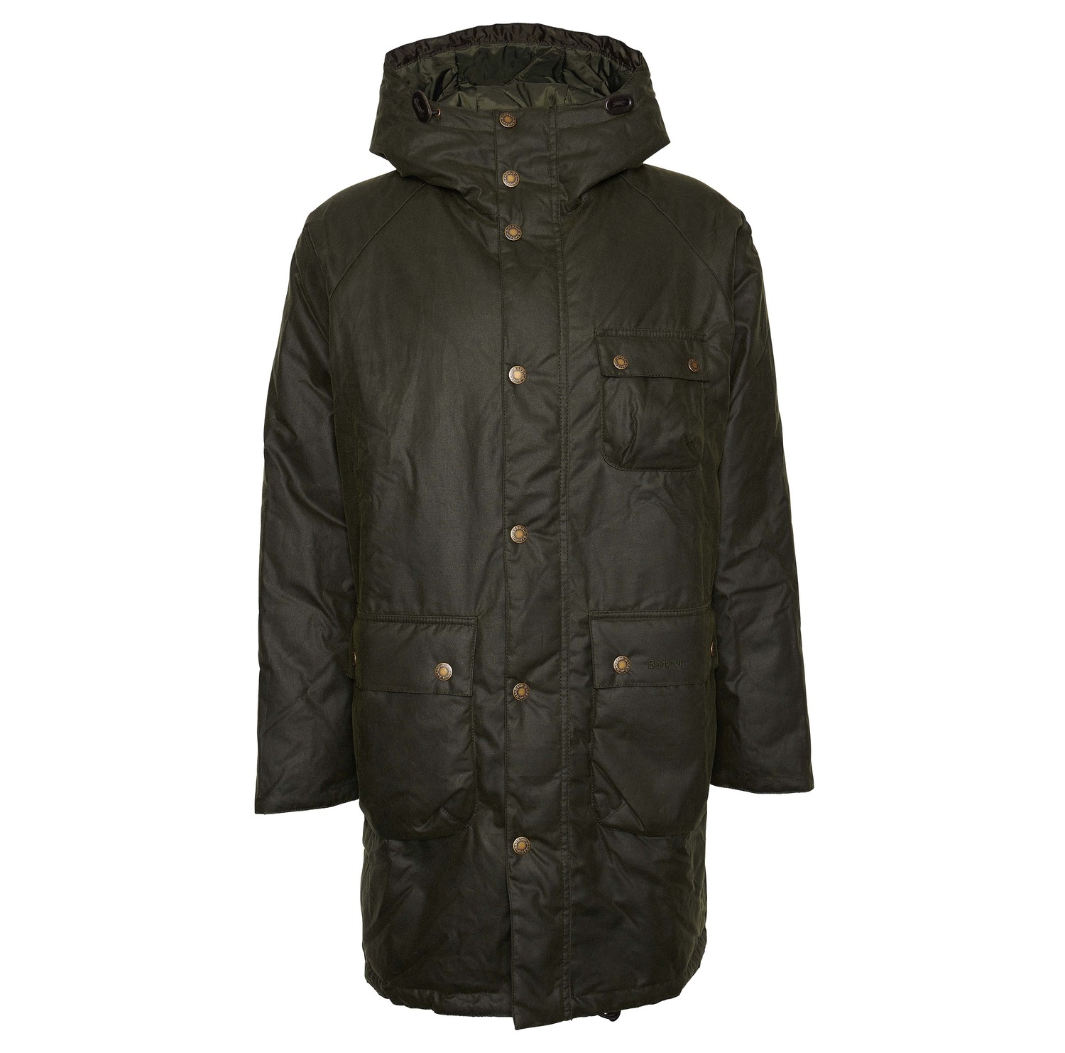 Barbour Men's Wint Wax Parka Fern Ovadderade vardagsjackor XXL