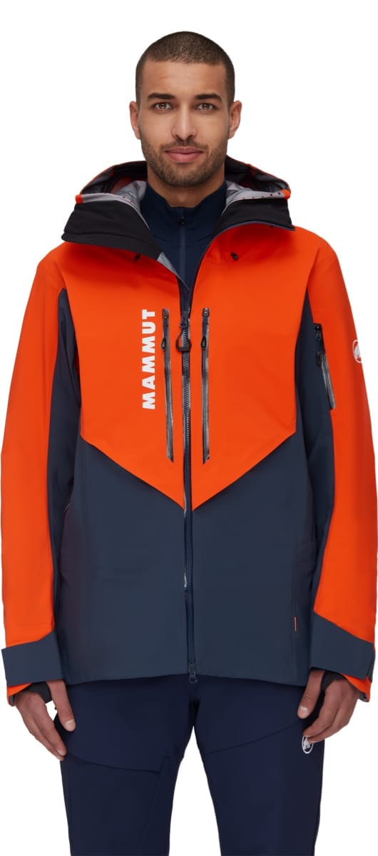 Mammut La Liste Hs Hooded Jacket Men Marine-Hot Red Mammut