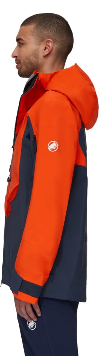 Mammut La Liste Hs Hooded Jacket Men Marine-Hot Red Mammut