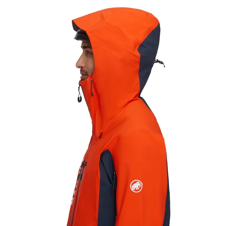 Mammut La Liste Hs Hooded Jacket Men Marine-Hot Red Mammut