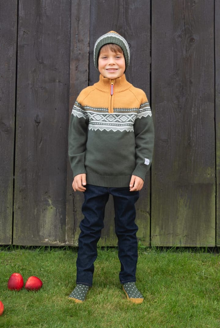 Marius Kids Ullgenser Med Zip Dark Mose Marius Kids