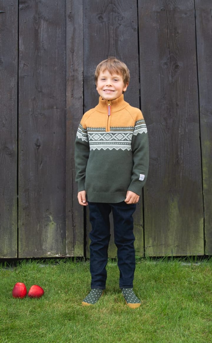 Marius Kids Ullgenser Med Zip Dark Mose Marius Kids