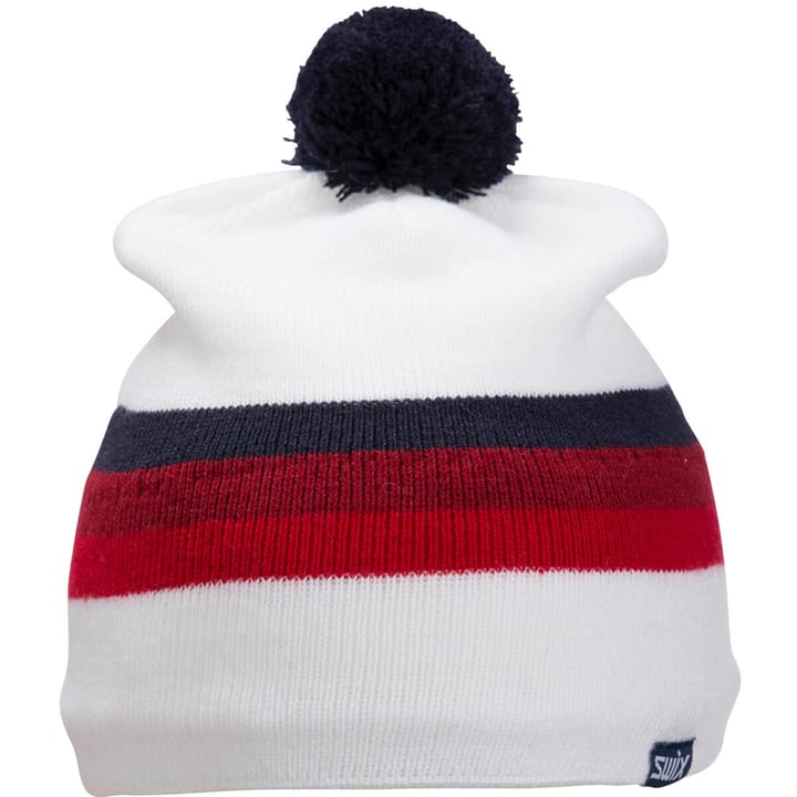 Swix Marka Beanie Jr Snow White/Red Swix