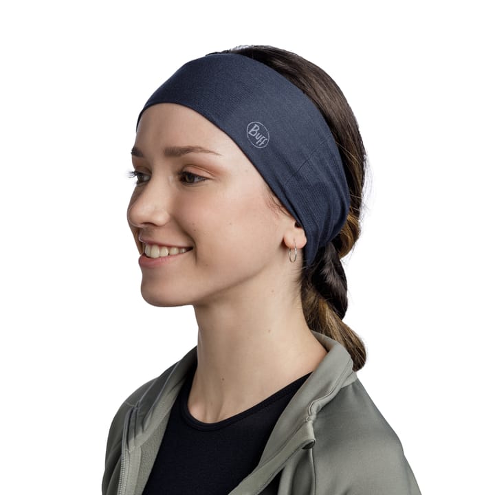 Buff Coolnet Uv Wide Headband Solid Night Blue Buff