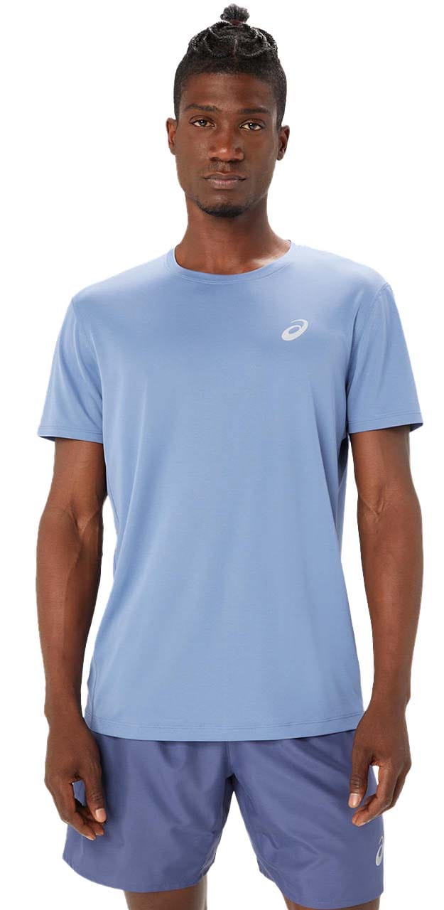 Asics Men's Core Short Sleeve Top Denim Blue Asics