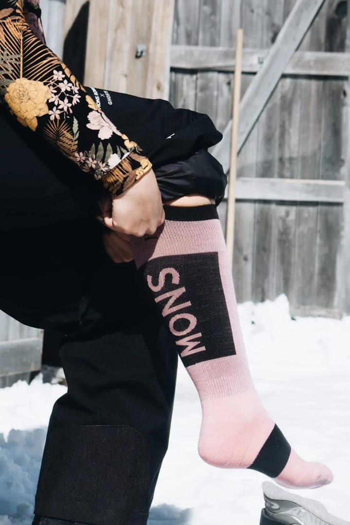 Mons Royale Atlas Merino Snow Sock Dusty Pink Mons Royale
