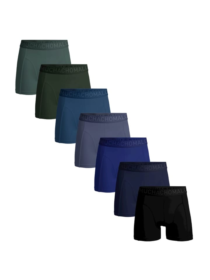 Muchachomalo 1010 Hello Moonlight-73 7pk Boxer Solid Black/Blue /Green Ass Muchachomalo