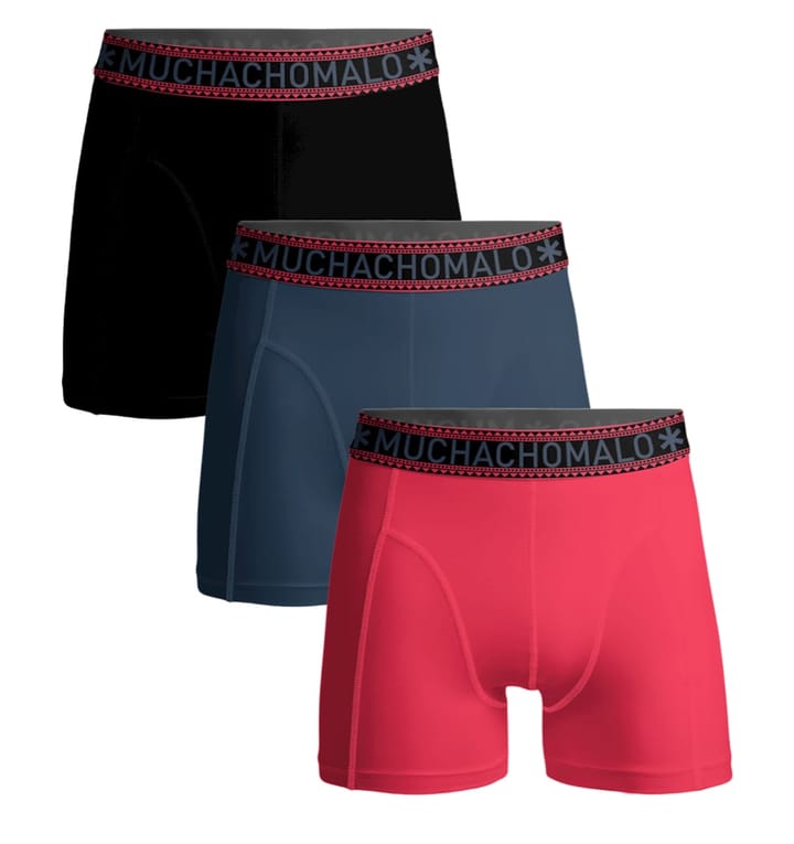 Muchachomalo Man 1010 Boxer 3pk Solid 520 Pink/Blue/Black Muchachomalo