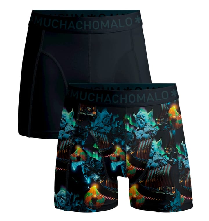 Muchachomalo 1010 NORWAY 2PK BOXER PRINT/SOLID Muchachomalo