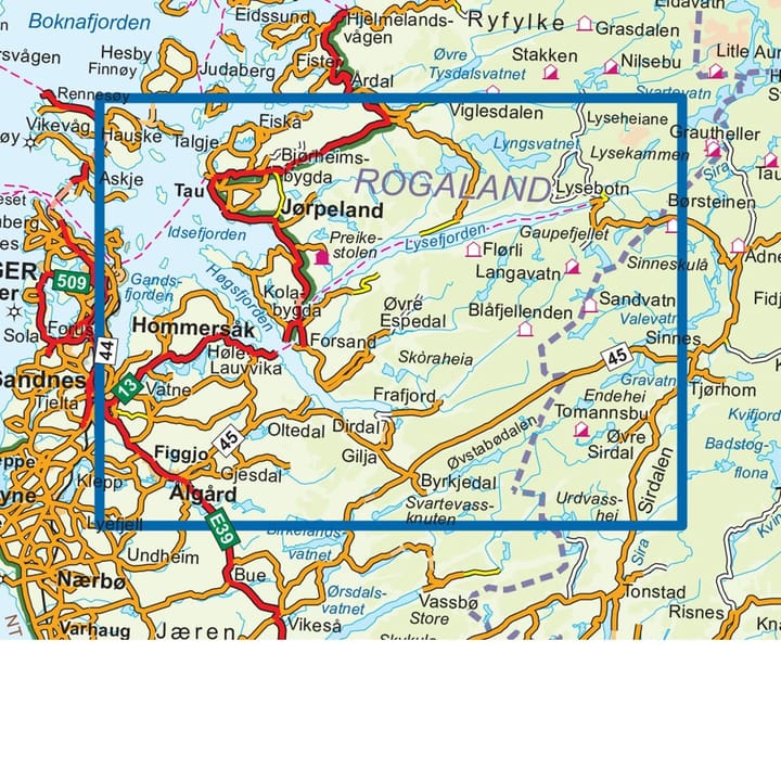 Nordeca Lysefjorden 1:50 000 Topo 3000 1:50 000 Ugland IT