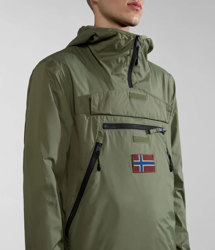 Napapijri Unisex Rainforest Ripstop Anorak Jacket Green Lichen Napapijri